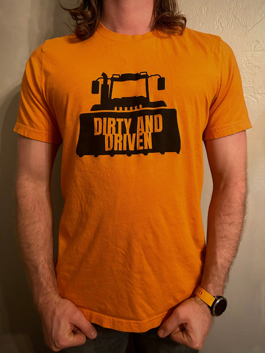 Dirty and Driven T -Orange with Black Logo- Unisex